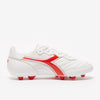Diadora Brasil Made in Italy OG LT MDU FG Firm Ground Soccer Cleats - White/Milano Red