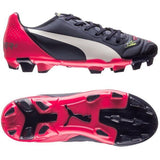 PUMA Evopower 4.2 FG JR Firm Ground Youth Soccer Cleats - Peacoat/White/Bright Plasma