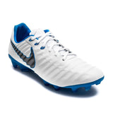 Nike Legend 7 Pro FG Men's Soccer Cleats - White/Grey/Blue