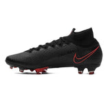 Nike Mercurial Superfly 7 Elite FG Firm Ground Men's Soccer Cleats - Black/Chile Red/Dark Smoke Grey