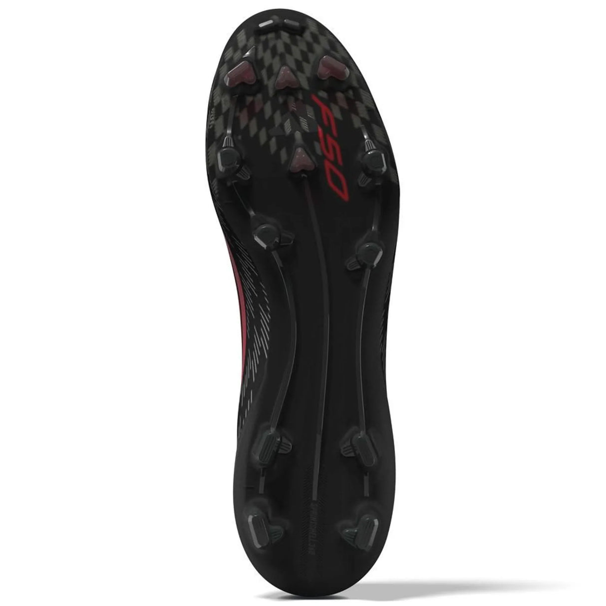 Botas de fútbol adidas F50 Pro FG de terreno firme para hombre - Negro/Rojo