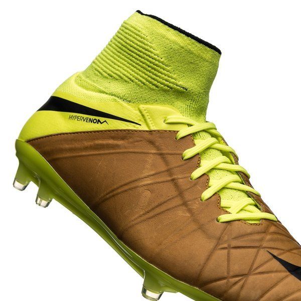 Botas de fútbol Nike Hypervenom Phantom II LT FG de terreno firme - Lona/Negro/Volt