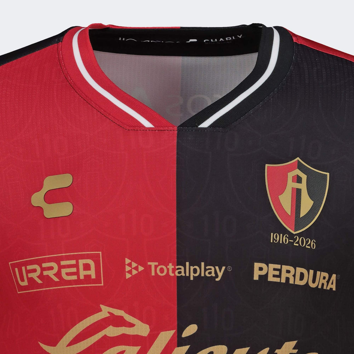 Charly Atlas Home Men's Soccer Jersey 26/27 - Red/Black