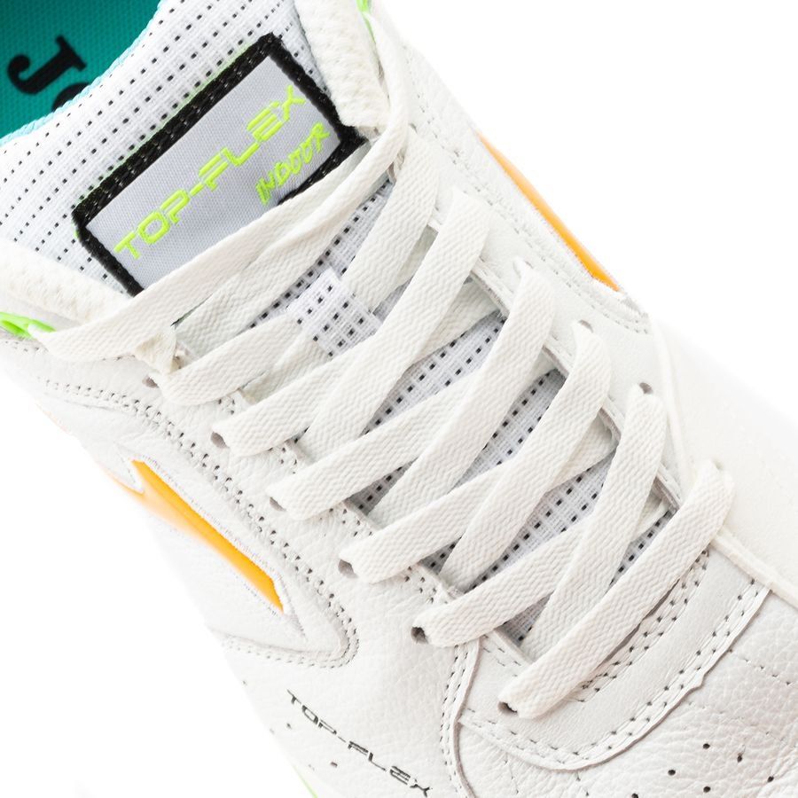 JOMA Top Flex Rebound 2332 IN Indoor Soccer Shoes - White/Orange