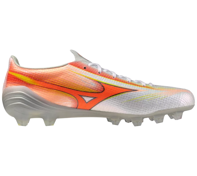 Mizuno Alpha III Japan FG Men's Soccer Cleats - White/Orange