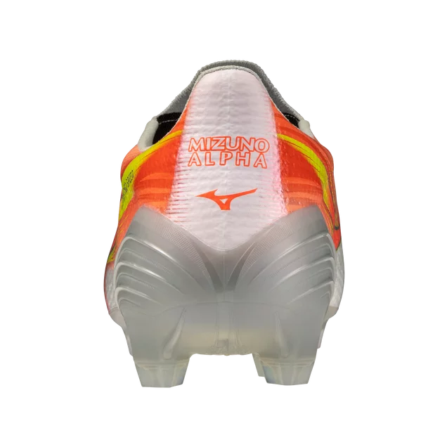 Botines de Fútbol Mizuno Alpha III Elite FG para Hombre - Blanco/Naranja