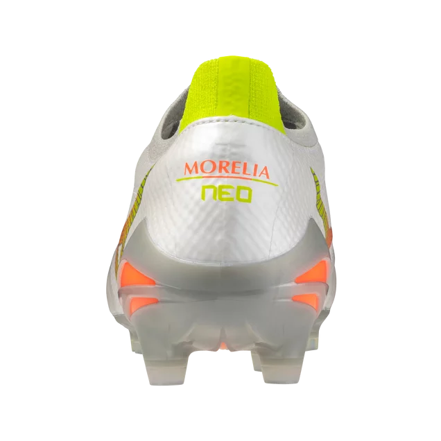 Mizuno Morelia Neo V Beta Elite FG Men's Soccer Cleats - White/Orange