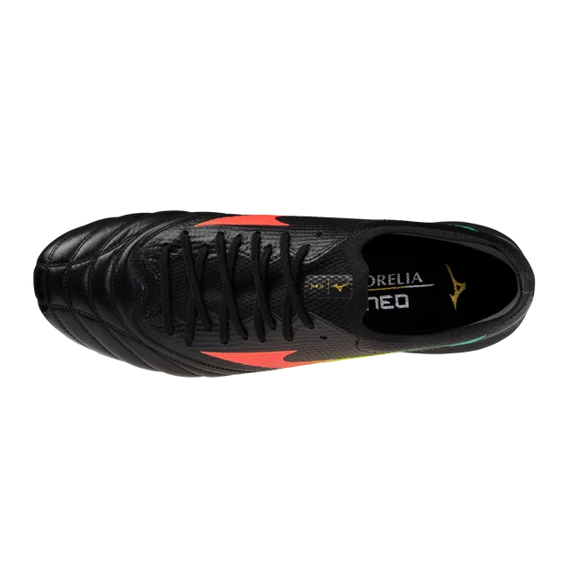 Mizuno Morelia Neo V Beta Pro FG Men's Soccer Cleats - Black/Orange