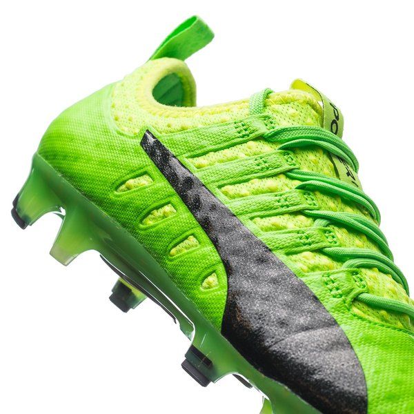 PUMA Evopower Vigor 1 FG Firm Ground Soccer Cleats - Green Gecko/Black/Yellow
