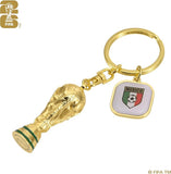 FIFA World Cup 2026 3D Trophy Keychain With Country Flag - Mexico
