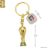 FIFA World Cup 2026 3D Trophy Keychain With Country Flag - Mexico
