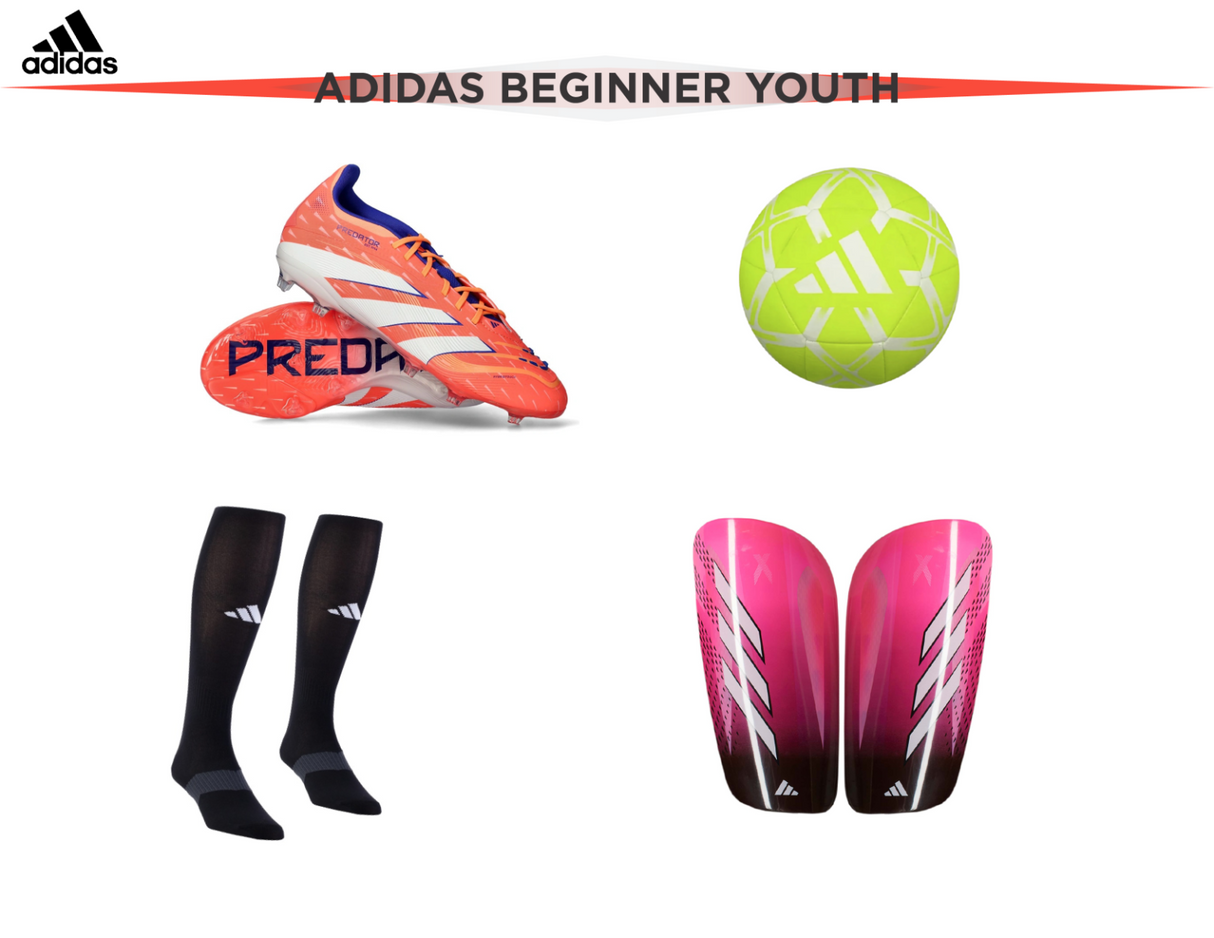 Paquete para jugador joven principiante adidas - Precio del paquete: $97.97 - Precio original: $139.96