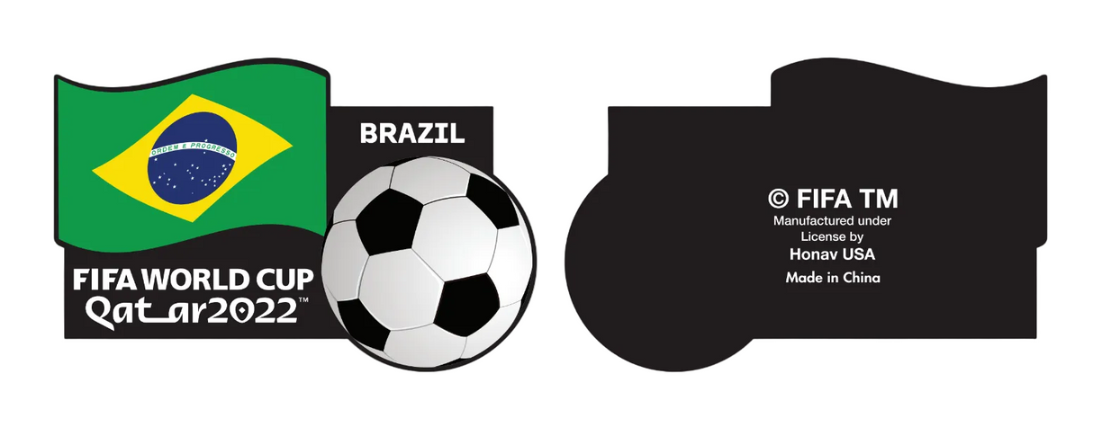 World Cup Qatar 2022 Country Flag Magnet - Brazil