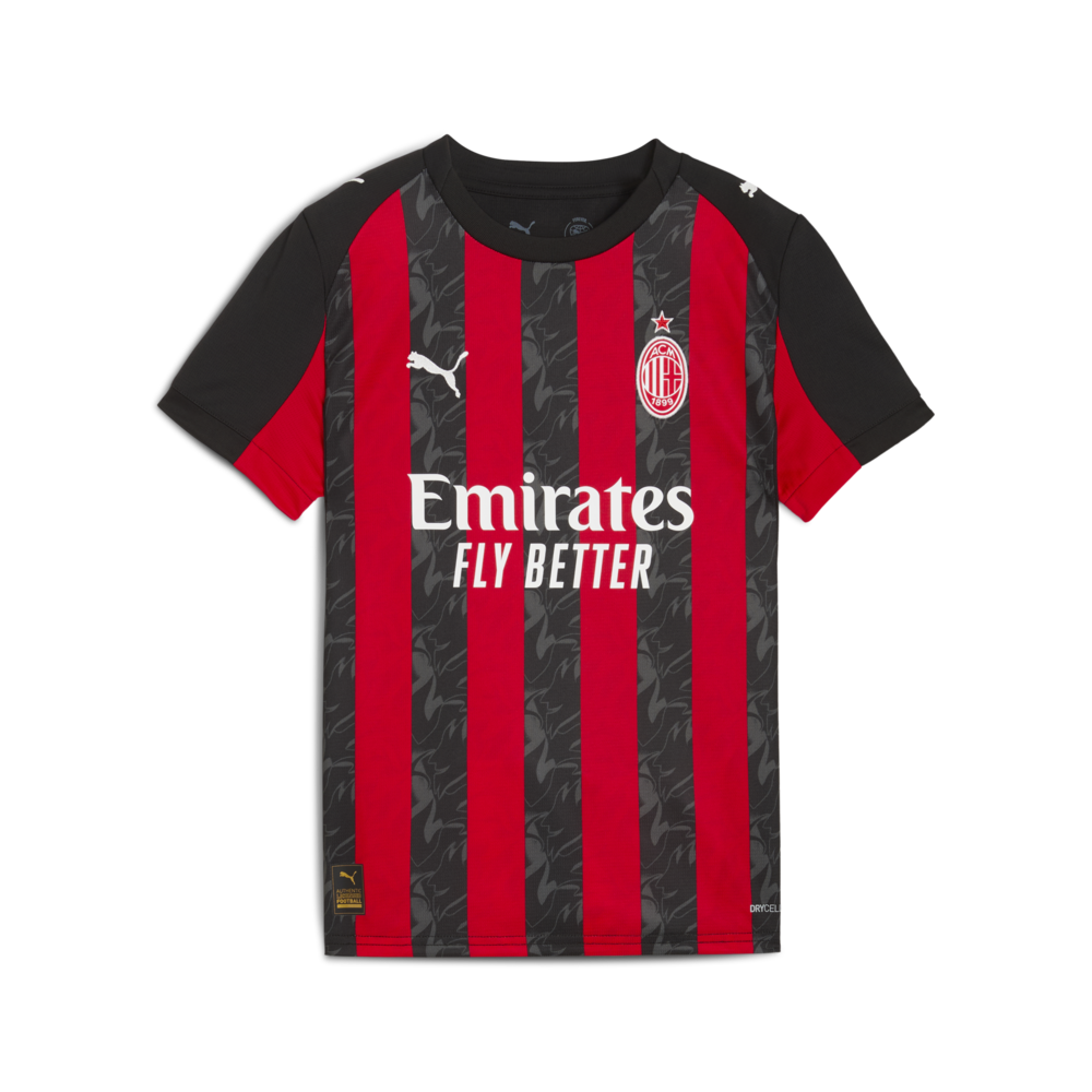PUMA AC Milan Home Youth Soccer Jersey 25/26 -Red/Black