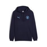 PUMA Manchester City FTBL Ess Men's Soccer Hoodie FL - Navy/Light Blue