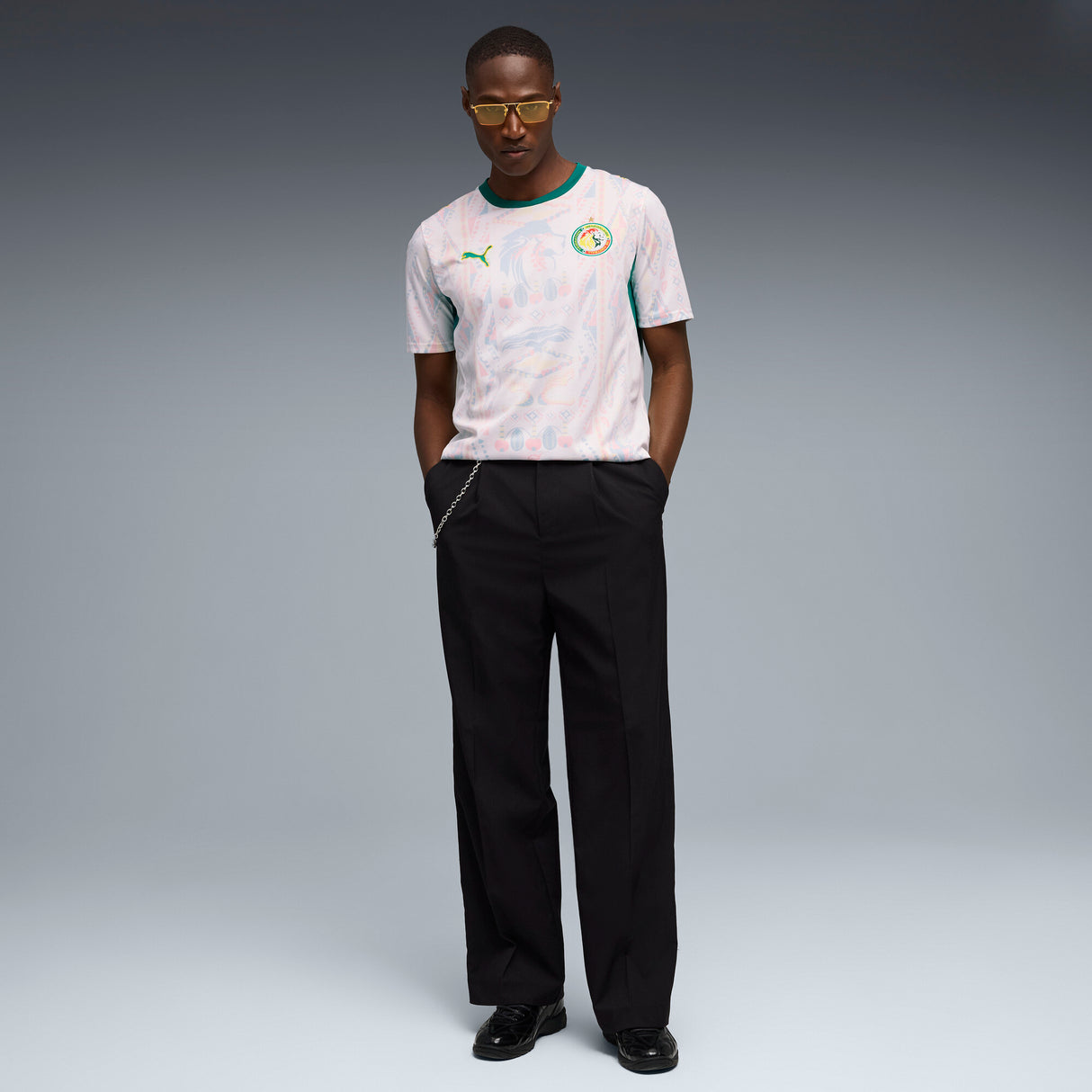 Camiseta de fútbol PUMA Senegal para hombre 2026 - Blanco/Verde