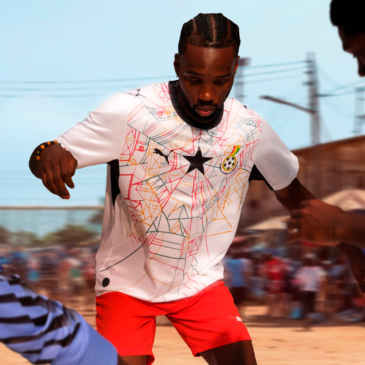 PUMA Ghana Home Men's Soccer Jersey 2026 - White/Black