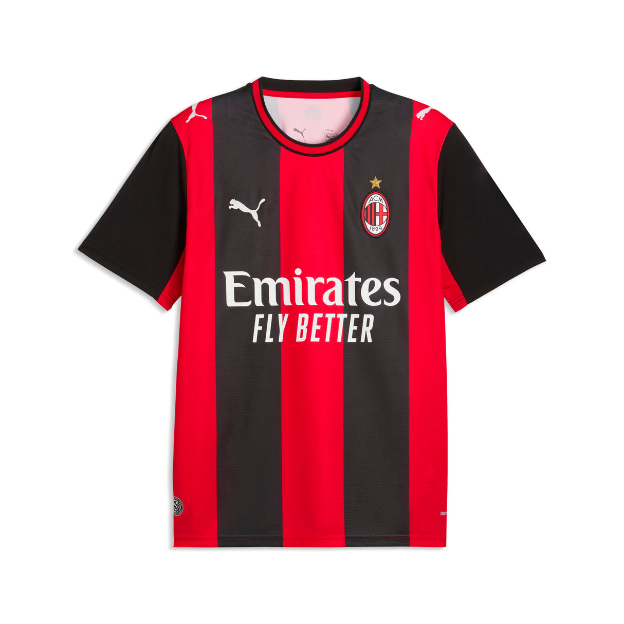PUMA Camiseta de Fútbol de Local AC Milan para Hombre 2026 - Negro/Rojo
