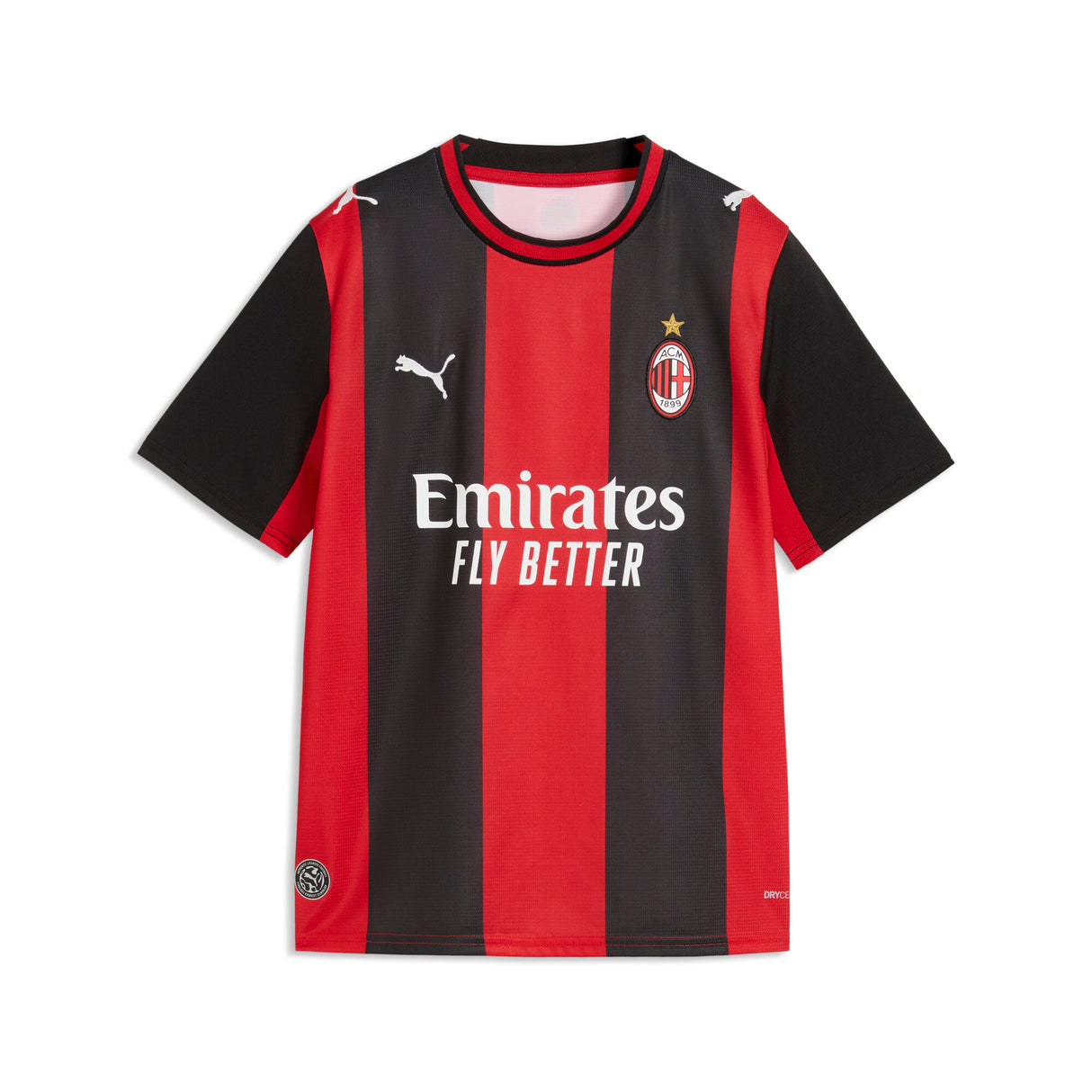 Camiseta de Fútbol PUMA AC Milan Local para Jóvenes 2026 - Negro/Rojo