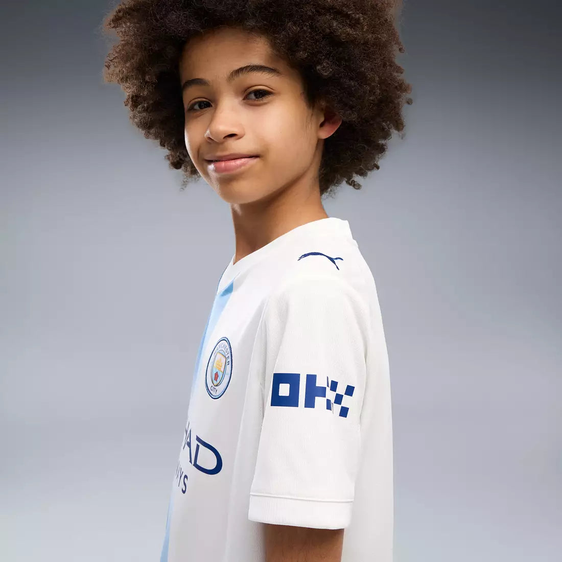 PUMA Manchester City Third Youth Soccer Jersey 2026 - White/Blue