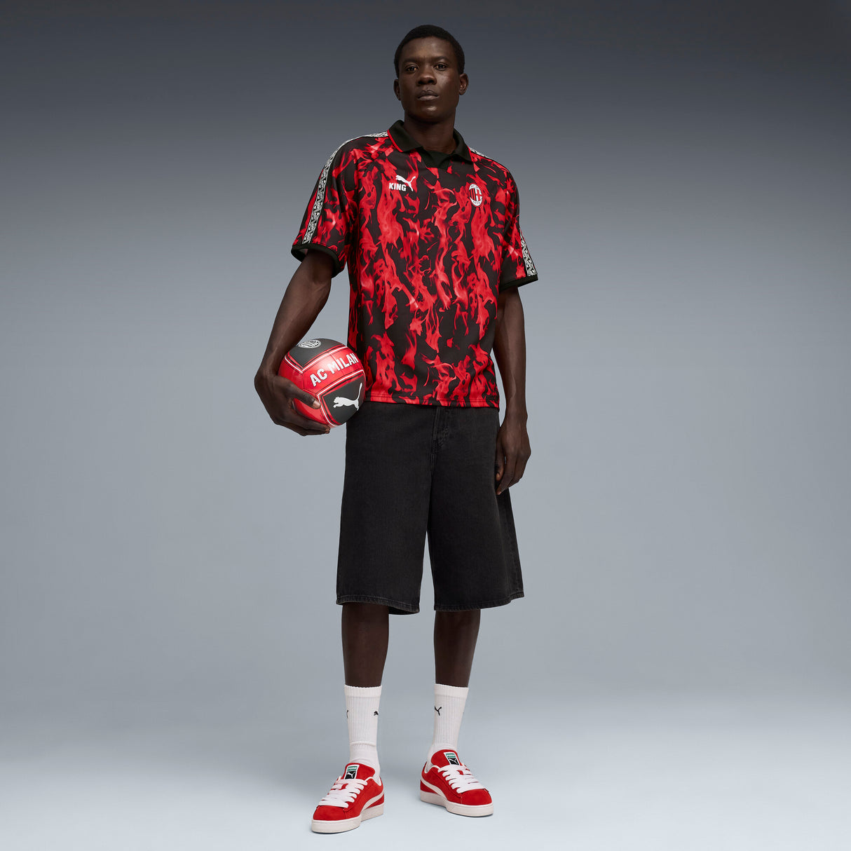PUMA AC Milan King Retro Men's Soccer Jersey 2026 - Red/Black