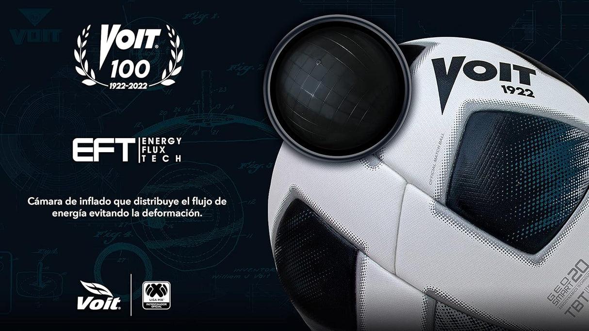 Voit Pro Clausura Replica Soccer Ball 2022 - White/Black