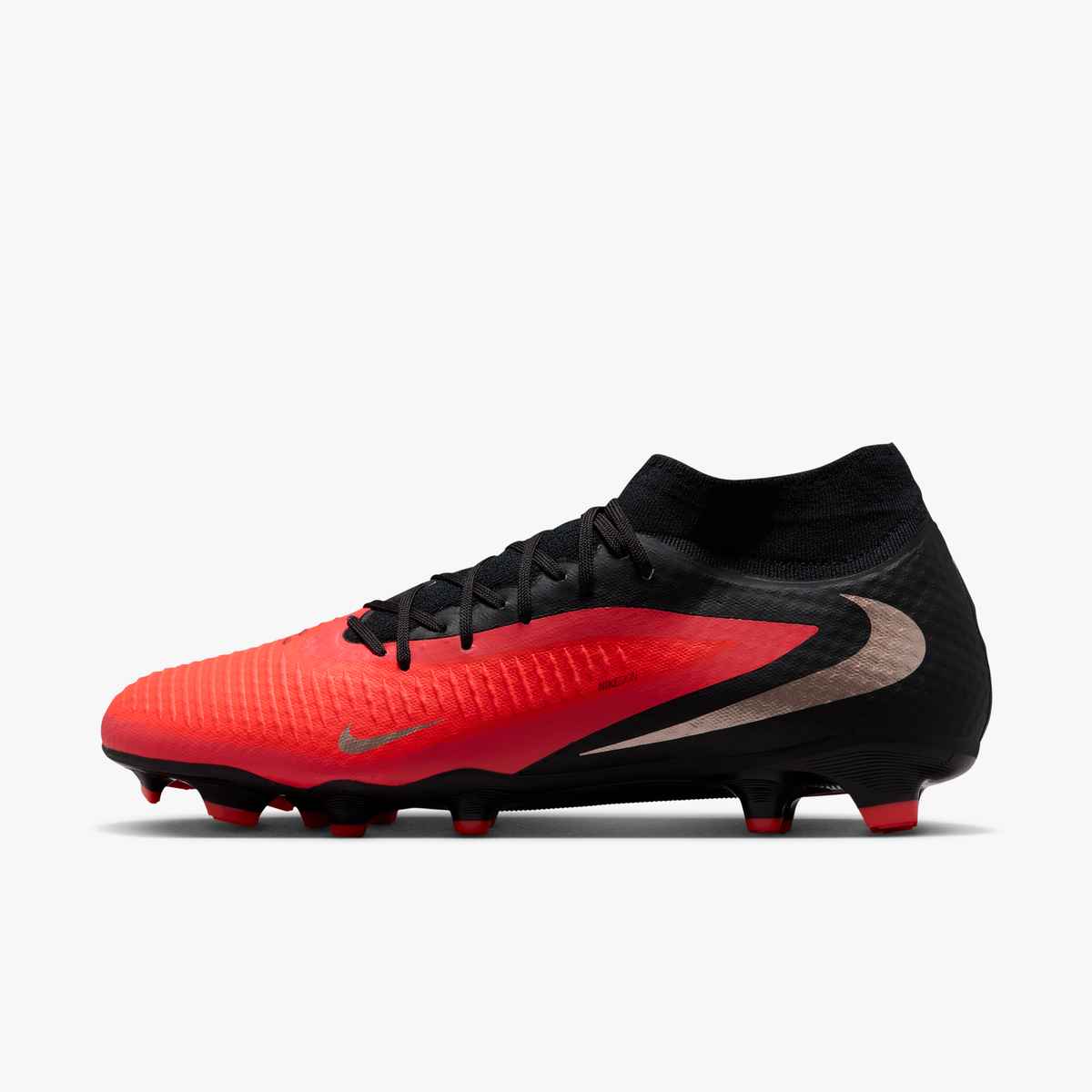 Nike Phantom 6 High Academy Multi-Ground Men's Soccer Cleats - Bright Crimson/Blur/Black