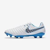 Nike Legend 7 Pro FG Men's Soccer Cleats - White/Grey/Blue