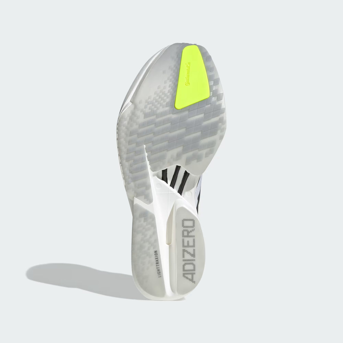 adidas Adizero Adios Pro 4 Shoes - Cloud White / Iron Metallic / Solar Yellow
