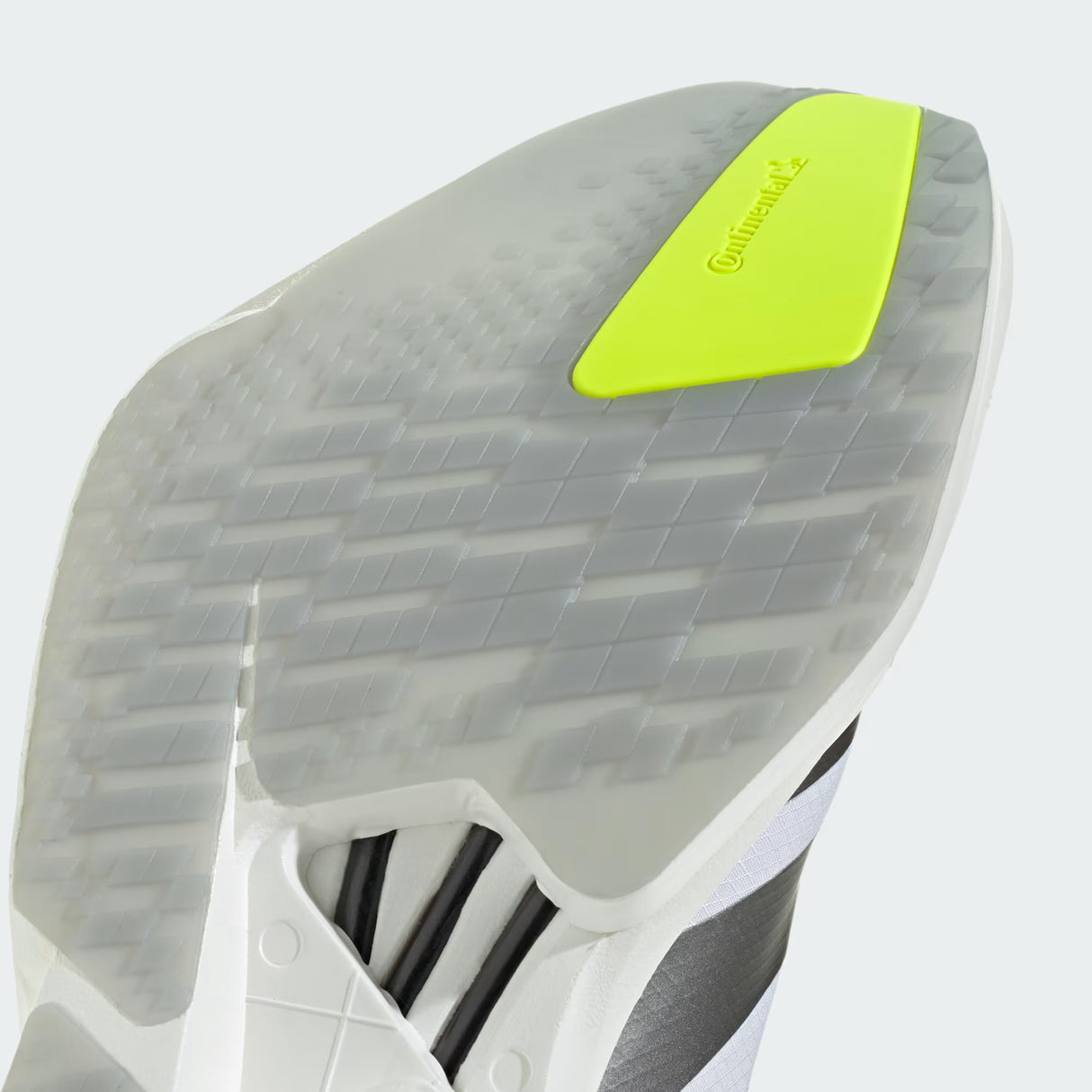 adidas Adizero Adios Pro 4 Shoes - Cloud White / Iron Metallic / Solar Yellow