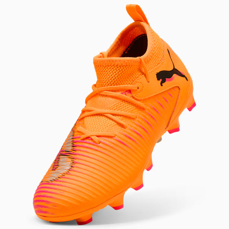 PUMA Future 8 Match FG/AG Youth Soccer Cleats - Orange/Black