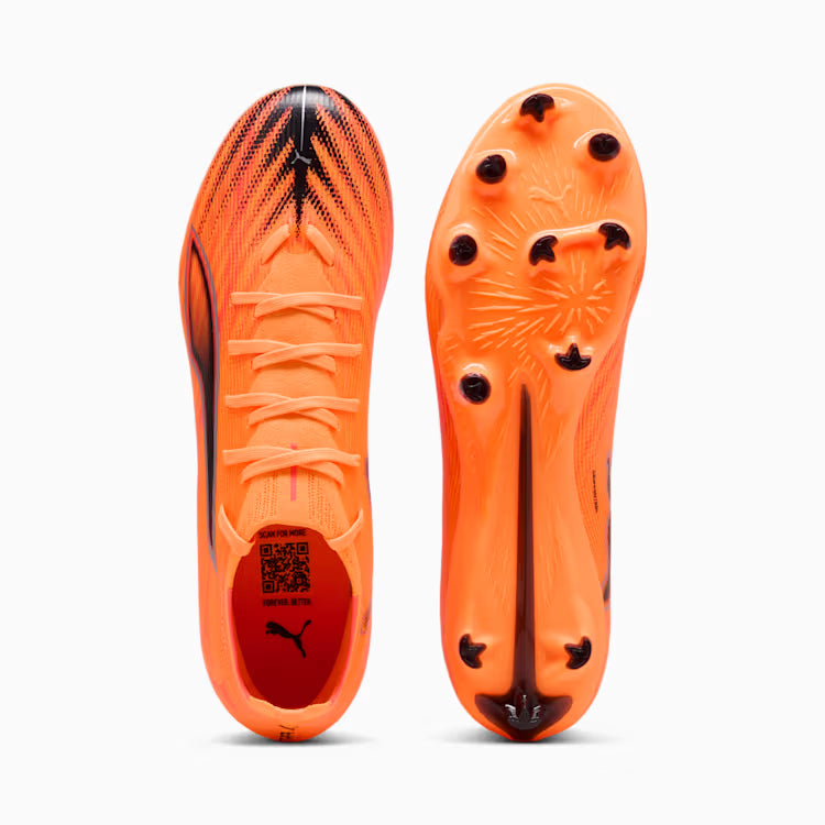 PUMA Ultra 6 Match FG/AG Men's Soccer Cleats - Orange/Black/Red