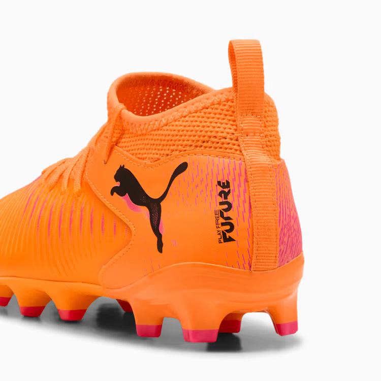 PUMA Future 8 Match FG/AG Youth Soccer Cleats - Orange/Black