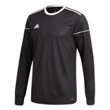 Camiseta adidas Squad 17 manga larga negra y blanca