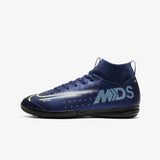Nike JR Superfly 7 Academy IC Indoor Soccer Shoes - Blue Void/Barely Volt/White