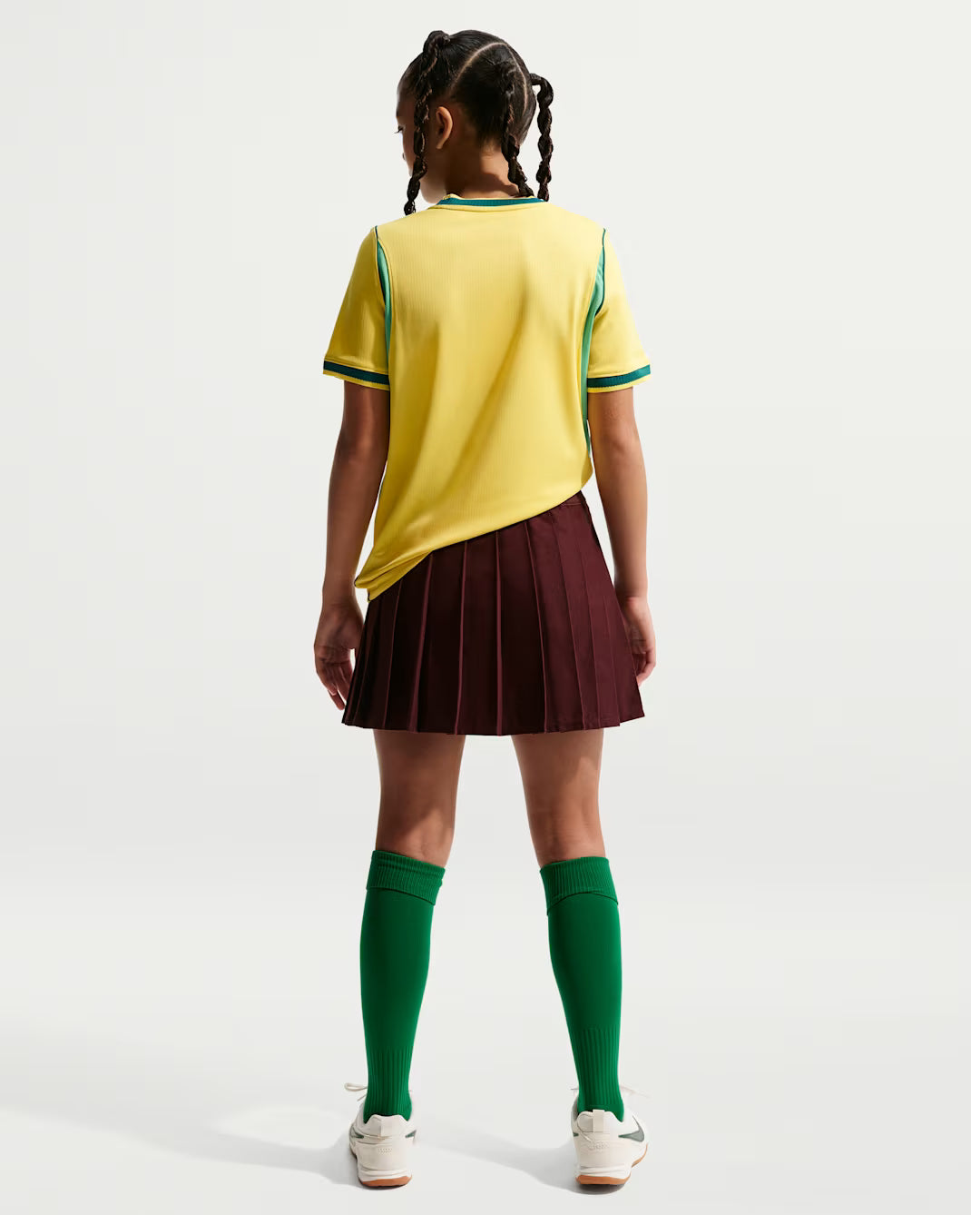 Nike Brazil Home Youth Soccer Jersey 2026 - Canary/Light Menta/Geode Teal