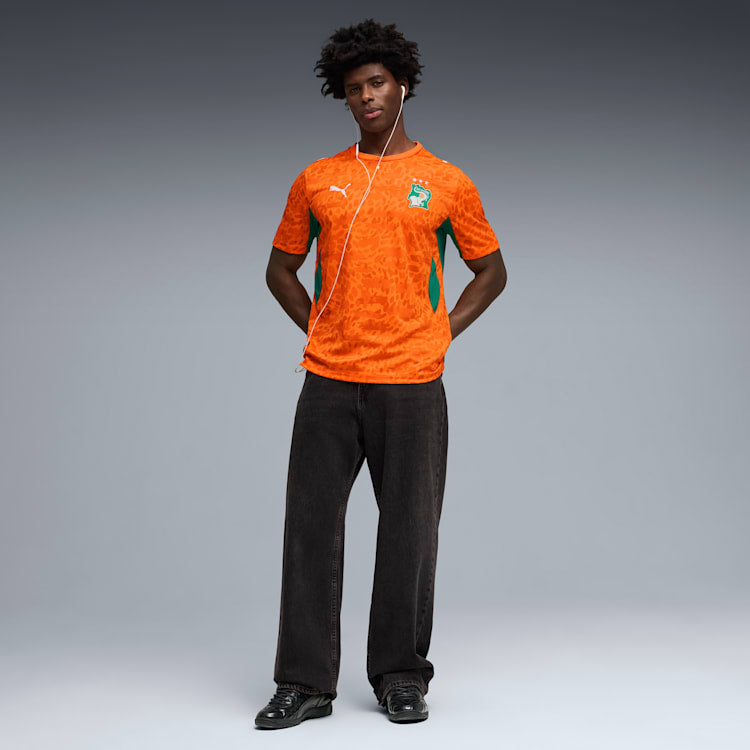 PUMA Ivory Coast Home Men's Soccer Jersey 2026 - Orange/Green