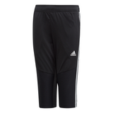 Pantalón adidas Tiro 19 3/4 para jóvenes, color negro y blanco