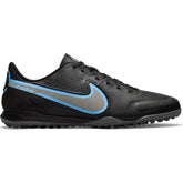 Nike Tiempo Legend 9 Academy TF Turfs Soccer Cleats - Black/Black/Iron Grey