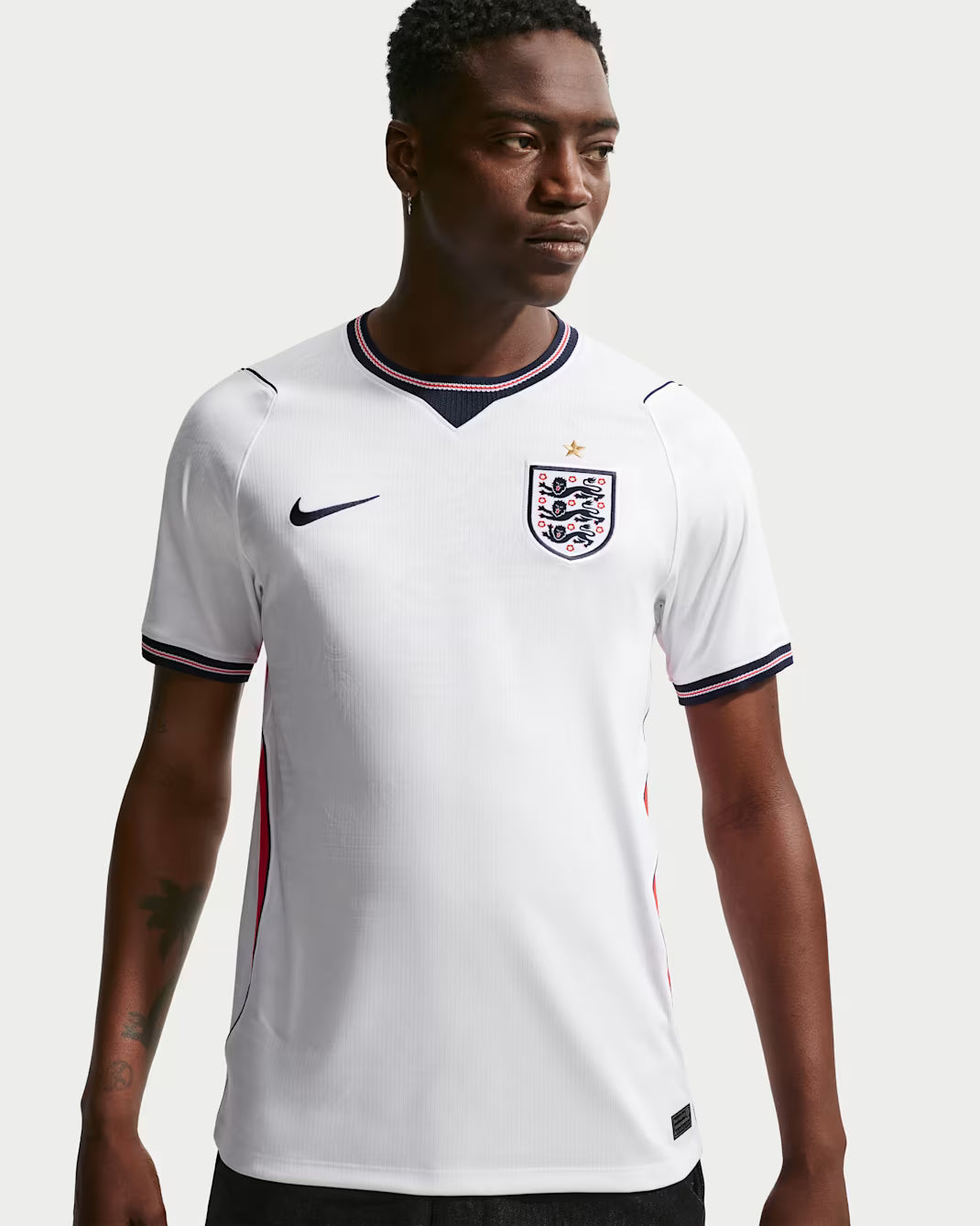 Nike England Home Men's Soccer Jersey 2026 - White/Speed Red/Obsidian/Obsidian