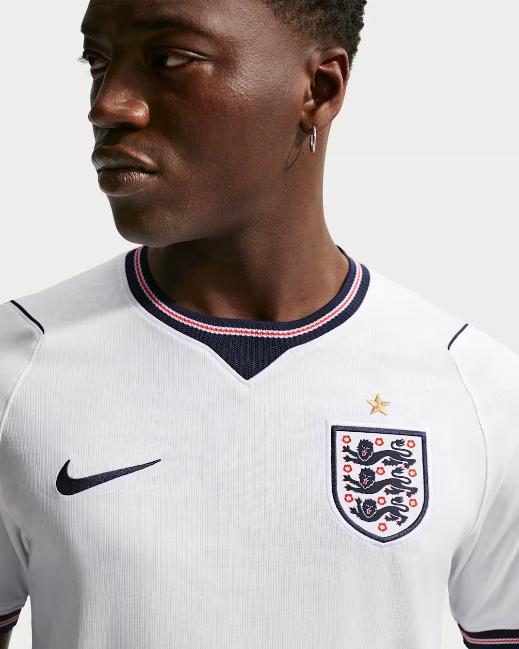 Nike England Home Men's Soccer Jersey 2026 - White/Speed Red/Obsidian/Obsidian