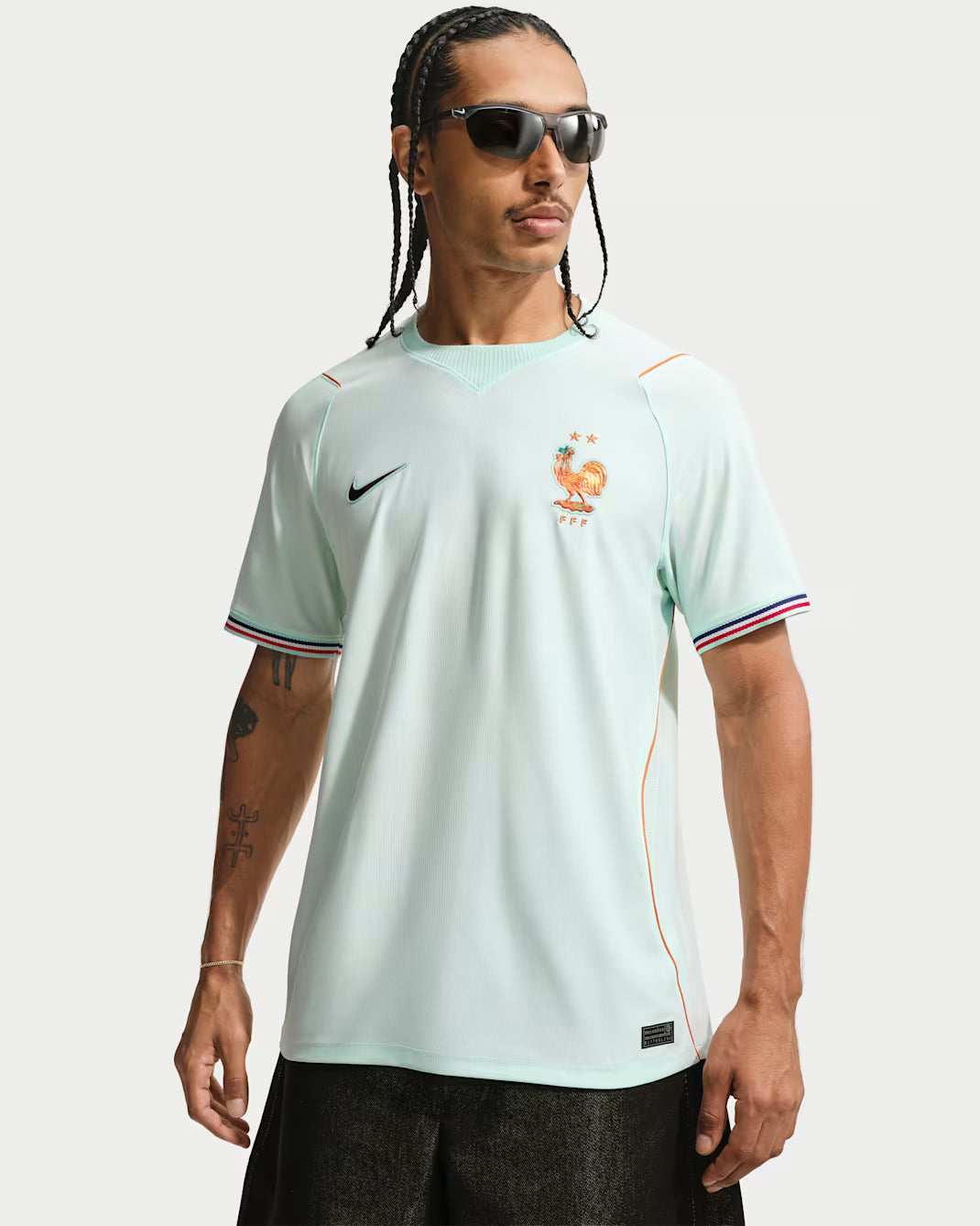 Nike France Away Men's Soccer Jersey 2026 - Igloo/Monarch/Monarch