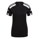 Camiseta adidas Squadra 21 para mujer, color negro y blanco