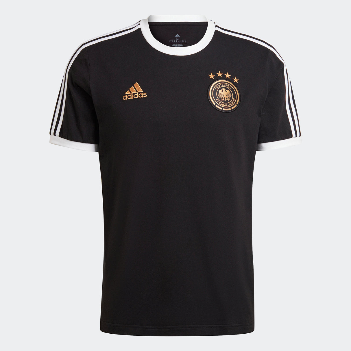 adidas Germany DNA 3-Strpes Men's Soccer T-Shirt - Black/White