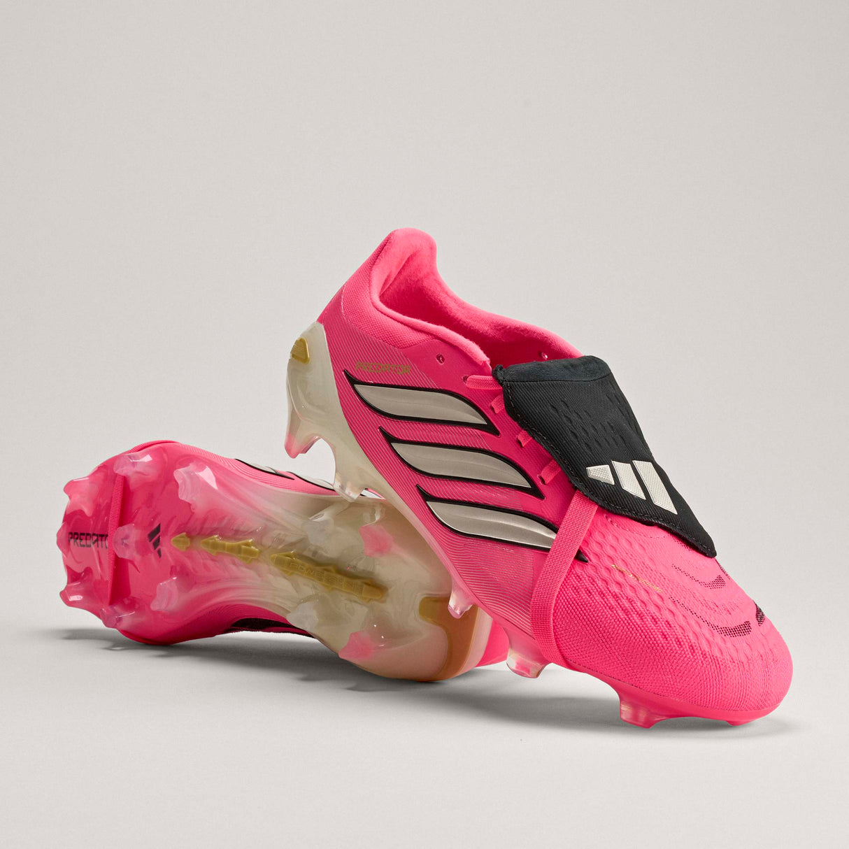 Tacos de Fútbol para Terreno Firme con Lengüeta Plegable para Hombre adidas Predator Pro - Turquesa