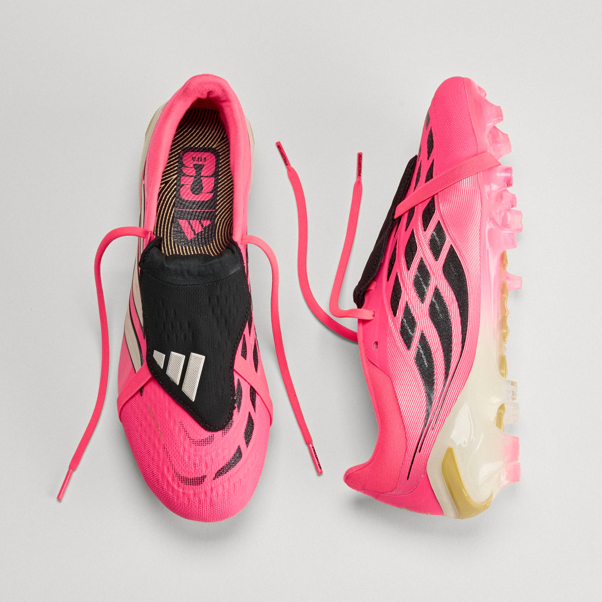 Tacos de Fútbol para Terreno Firme con Lengüeta Plegable para Hombre adidas Predator Pro - Turquesa