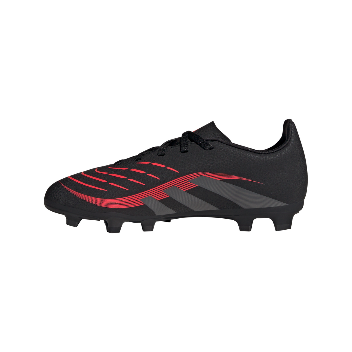 adidas Predator Club FG/MG Youth Soccer Cleats - Black/Red