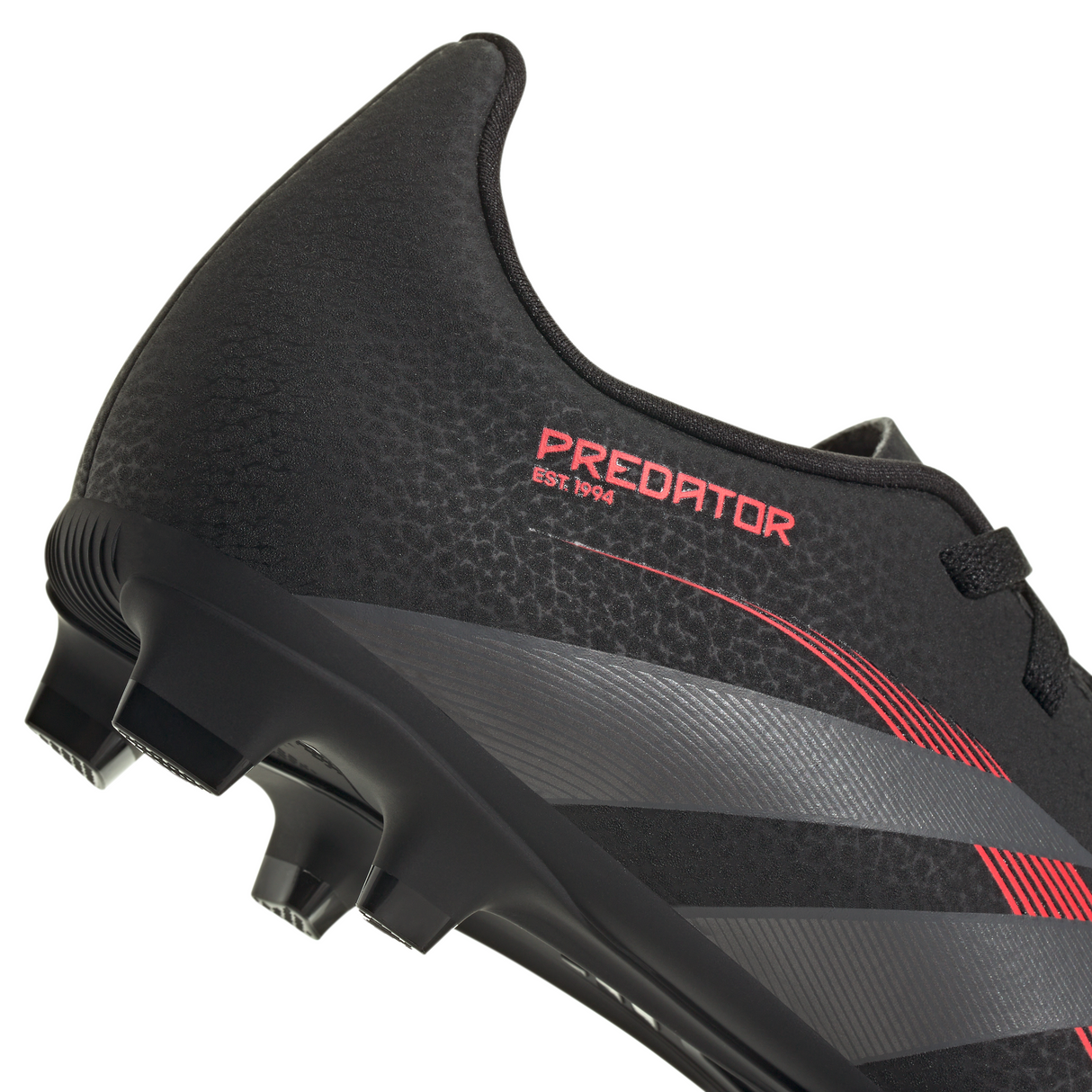 adidas Predator Club FG/MG Youth Soccer Cleats - Black/Red