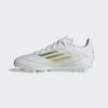 adidas F50 League Firm/Multi-Ground Youth Soccer Cleats - White/Gold Metallic/White