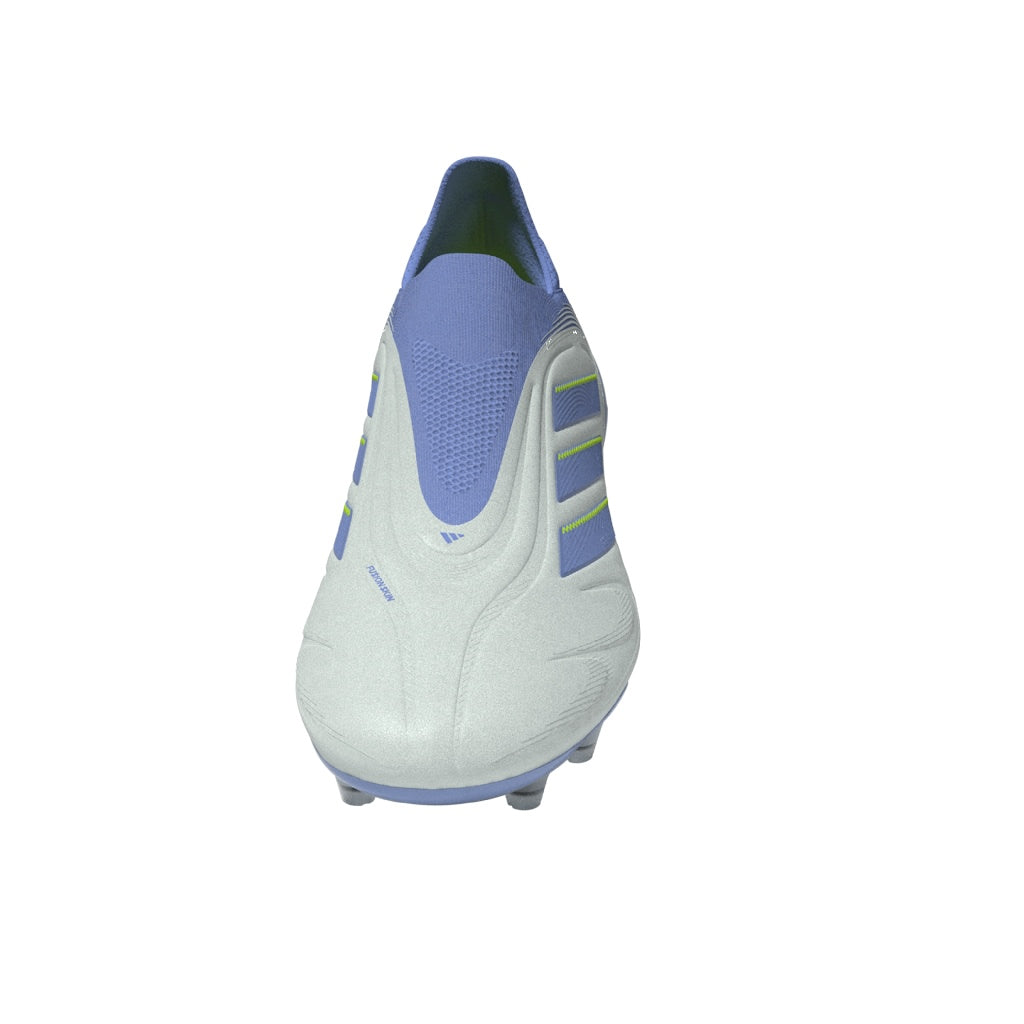 Botas de fútbol para terreno firme sin cordones adidas Copa Pure 3 Elite en color azul
